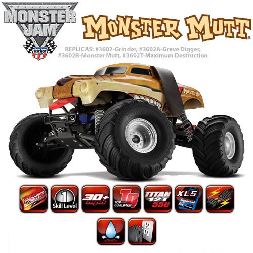 CB3602R 1/10 Monster Jam Monster Mutt 2WD Monster Truck w/ AM Radio XL-5 ESC