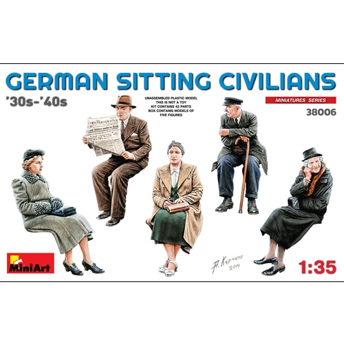 BE38006 1/35 30-40년대 앉아있는 독일 시민들 (German Sitting Civilians 30s-40s)