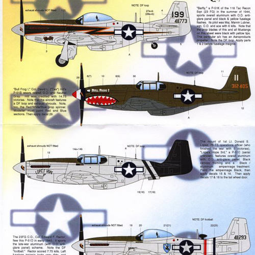 ESN48430 1/48 P-51 S.E. Asia Mustangs: 23rd FG Pt. II (P-51 Mustang P-51B P-51CP-51DP-51K)