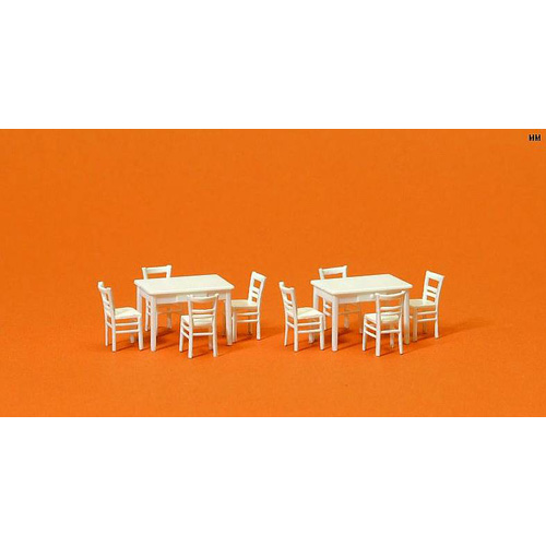 FSP17217 1/87 의자와 탁자세트(미도색: 탁자:2개 의자:8개)