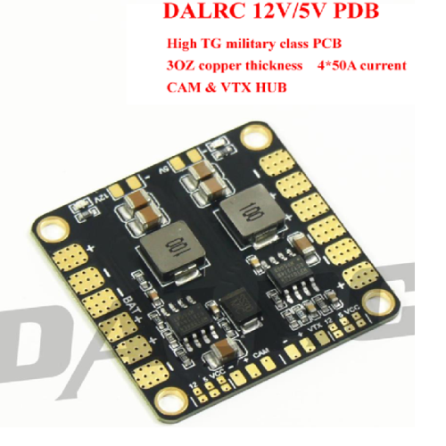 DALRC 5V/12V 3A multi-function PDB 3OZ COPPER Thickness High TG PCB/PDB
