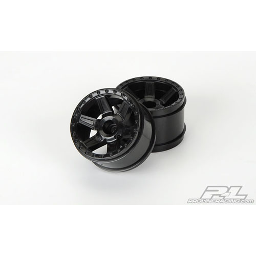 AP2728-03 Desperado 2.8&quot; (Traxxas Style Bead) Black Front Nitro Wheels for JATO Front Nitro Stampede/Rustler Front