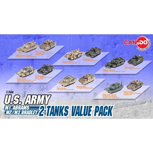 BD20141 1/144 U.S. ARMY M1 ABRAMS+M2/3BRADLE(2-TAMKS VALUE PACK)