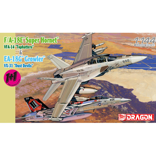 BD4615 1/144 F/A-18E Super Hornet VFA-14 Tophatters &amp; EA-18G Growler VX-31 Dust Devils