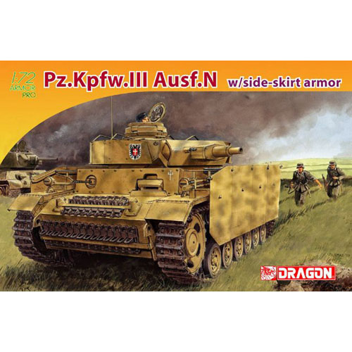 BD7407 1/72 Pz.Kpfw.III Ausf.N w/Side-skirt Armor - Armor Pro Series