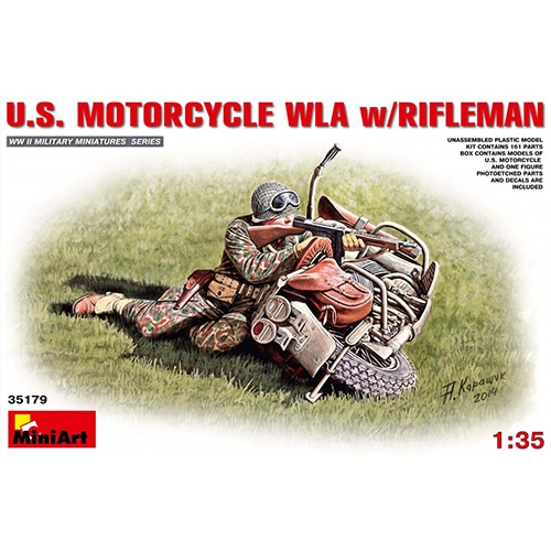 BE35179 1/35 U.S.Motorcycle WLA w/Rifleman