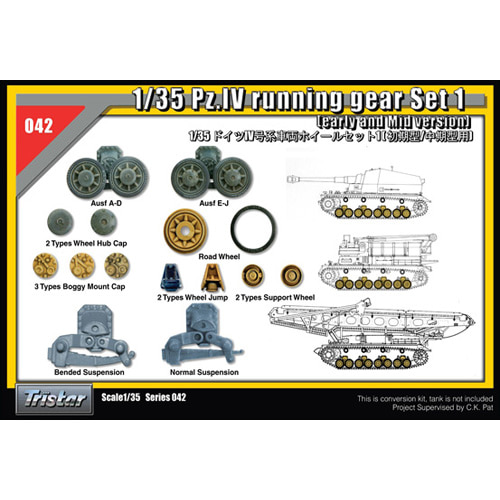 BR35042 1/35 Pz.IV Running Gear Set 2 (Early and Mid version)