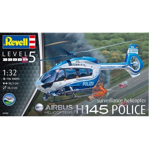 BV4980 1/32 Airbus H145 Police Suveillance Helicopter