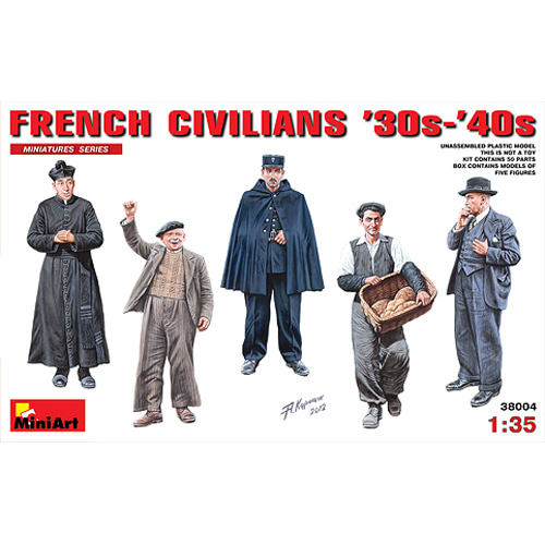 BE38004 1/35 French Civilians 30s-40s(New Tool- 2014)