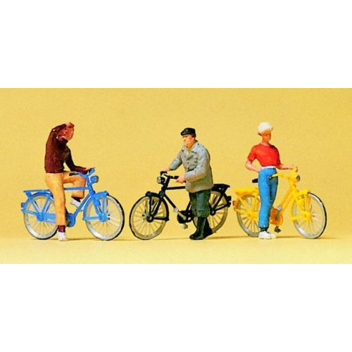FSP10515 1/87 자전거 탄 사람들 (도색 3명 자전거 3대)