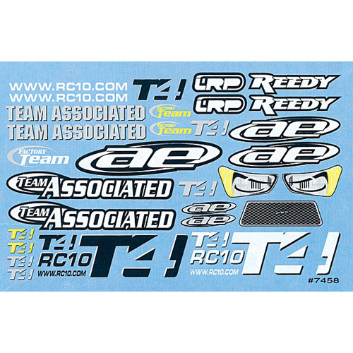 AA7458 RC10T4 Decal Sheet