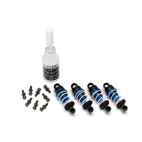 AX7560X Shocks aluminum (blue-anodized) (assembled with springs) (4)