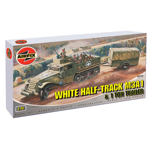 BB02318 1/76 White Half-Track M3A1 &amp; 1 Ton Trailer