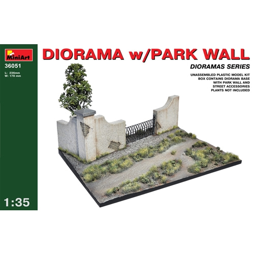 BE36051 1/35 Diorama w/Park Wall