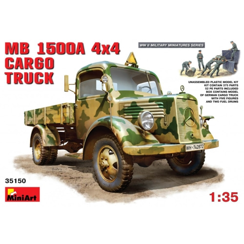 BE35150 1/35 MB 1500A 4x4 Cargo Truck(인형 포함) (New Tool- 2013)