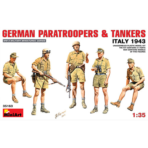 BE35163 1/35 German Paratroopers &amp; Tank crew (Italy 1943) (New Tool- 2013)