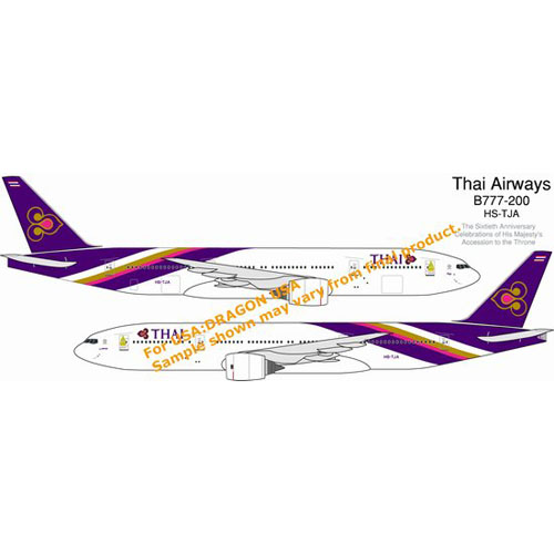 BD55037 1/400 Thai Airways B777-200 ~ HS-TJA (60th Anniversary Celebrations of His Majesty&#039;s Accession to the Throne)