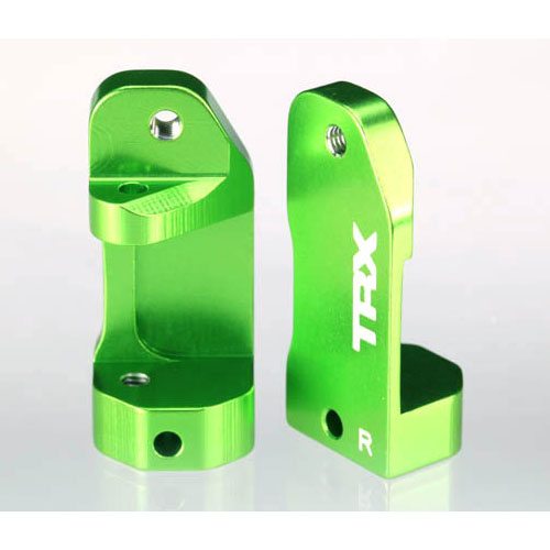 AX3632G Caster blocks 30-degree green-anodized 6061-T6 aluminum (left &amp; right)