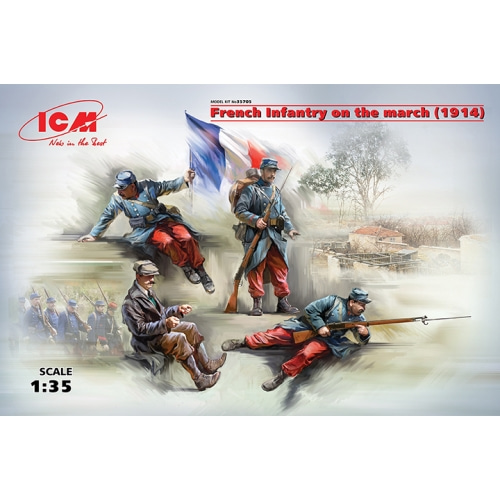 BICM35705 1/35 French Infantry on the march (1914) (4 figures) (100% new molds)-차량 미포함