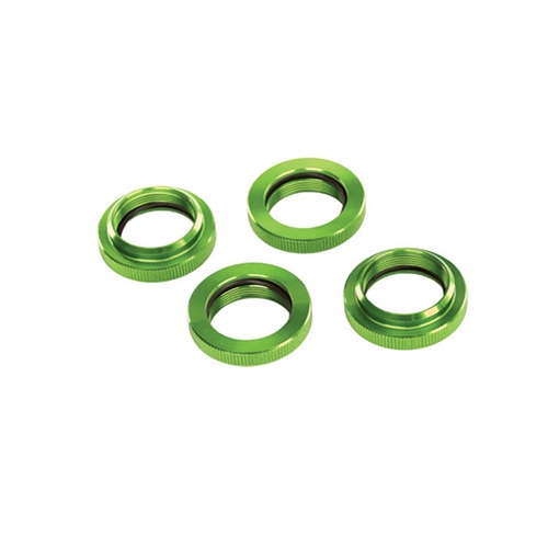 AX7767G Spring retainer (adjuster), green-anodized aluminum, GTX shocks (4) (assembled with o-ring)
