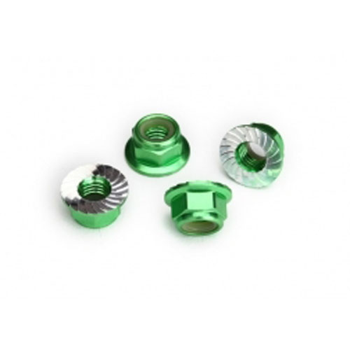 AX8447G 5mm Green Alumnm Nylon Locking Nuts