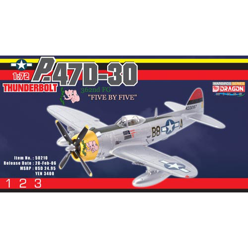 BD50210 1/72 P-47D-30 Thunderbolt B8-A &quot;Five by Five&quot; &quot;Col. Joseph L. Laughlin&quot; 362nd FG