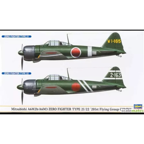 BH00997 1/72 Mitsubishi A6M2b/A6M3 Zero Fighter Type21/22 `The 201st Squadron Combo`