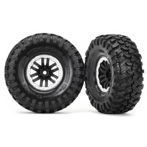 AX8272XTires and wheels, assembled, glued (TRX-4 satin beadlock wheels, Canyon Trail 1.9 tires) (2)