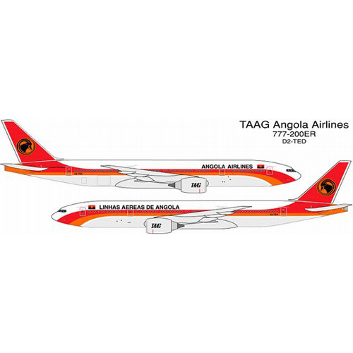 BD55036 1/400 TAAG Angola Airlines B777-200 ER ~ D2-TED (Airline)