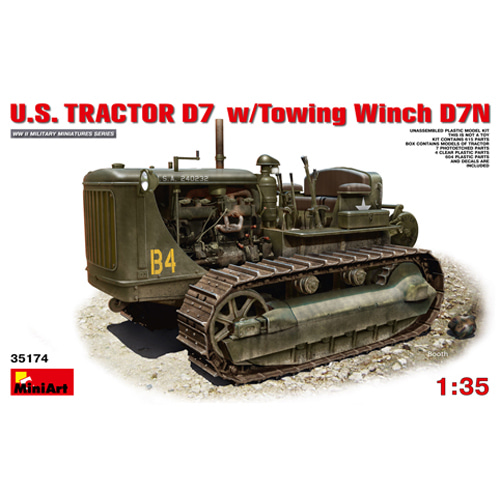 BE35174 1/35 U.S.Tractor D7 w/Towing Winch D7N