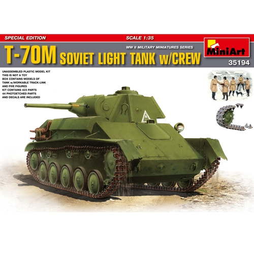 BE35194 1/35 T-70M Soviet Light Tank w/Crew Special Edition-박스 손상