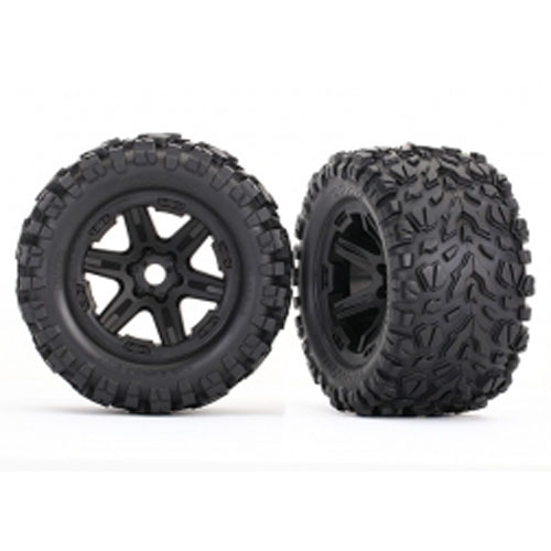 AX8672 Tires &amp; wheels,assmbl,glued (black,Talon