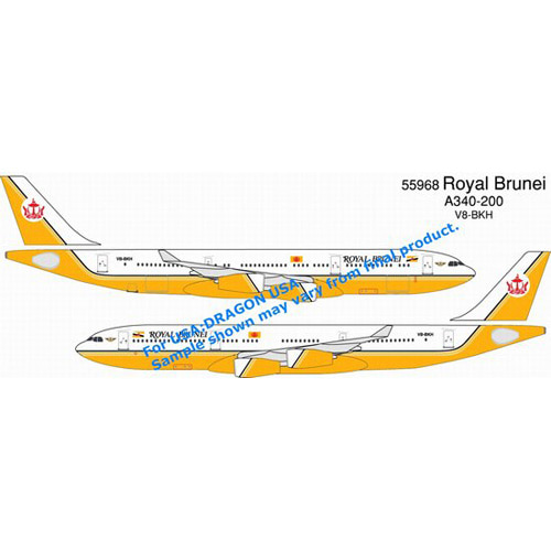 BD55968 1/400 Royal Brunei A340-200 ~ V8-BKH (Airline)