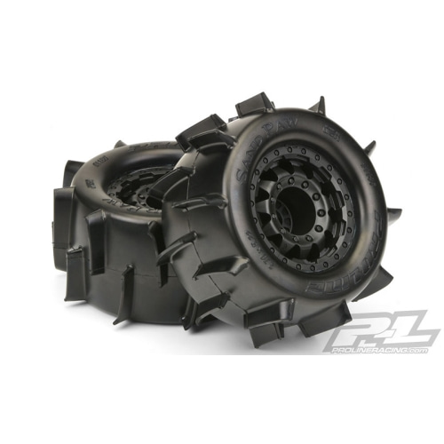 AP1186-18 Sand Paw 2.8&quot; Sand Tires Mounted 1:10 몬스터 17mm 허브용 눈/모래노면 타이어(1쌍)