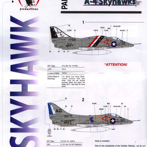 ESP48024 1/48 A-4 Skyhawks Pt. II (A-4 Skyhawk A-4C A-4L)