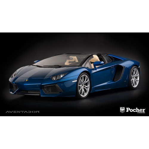 BBPHK103 1/8 Pocher Lamborghini Aventador Roadster Blue Monterrey/Metallic Blue